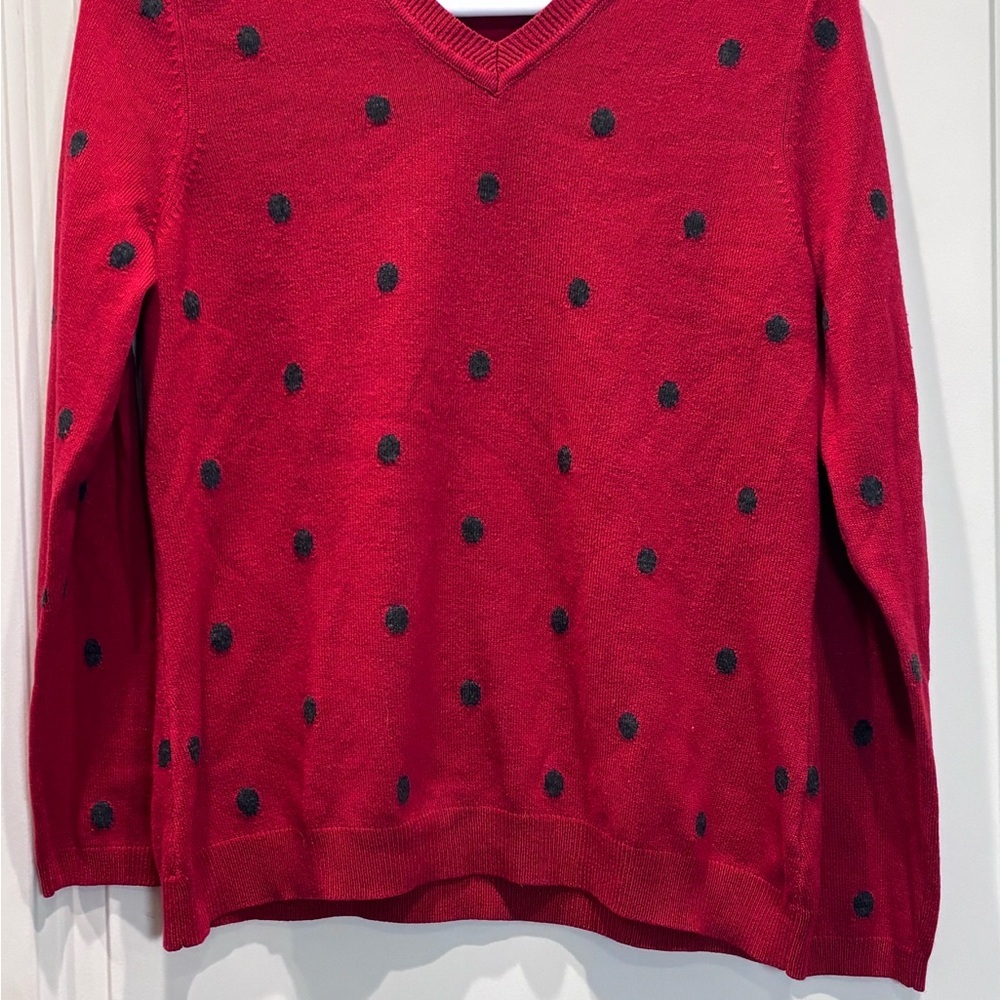 Croft & Barrow Deep Red Knit Top - Picture 4 of 4